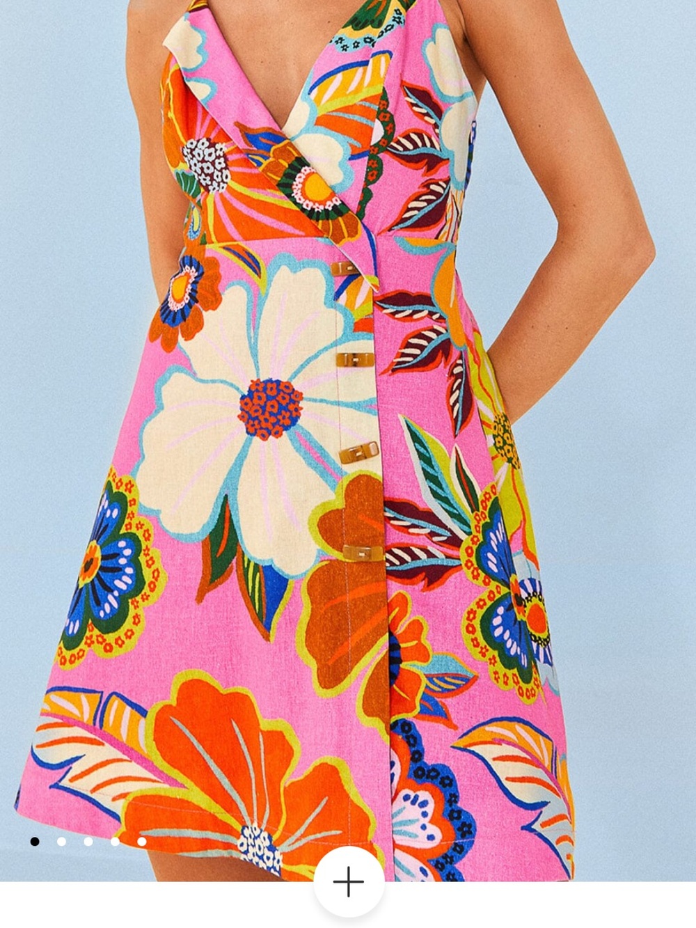 FARM Rio Pink Full Garden Mini Dress - Picture 4 of 12